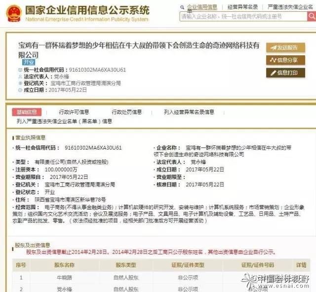 信用公示系统